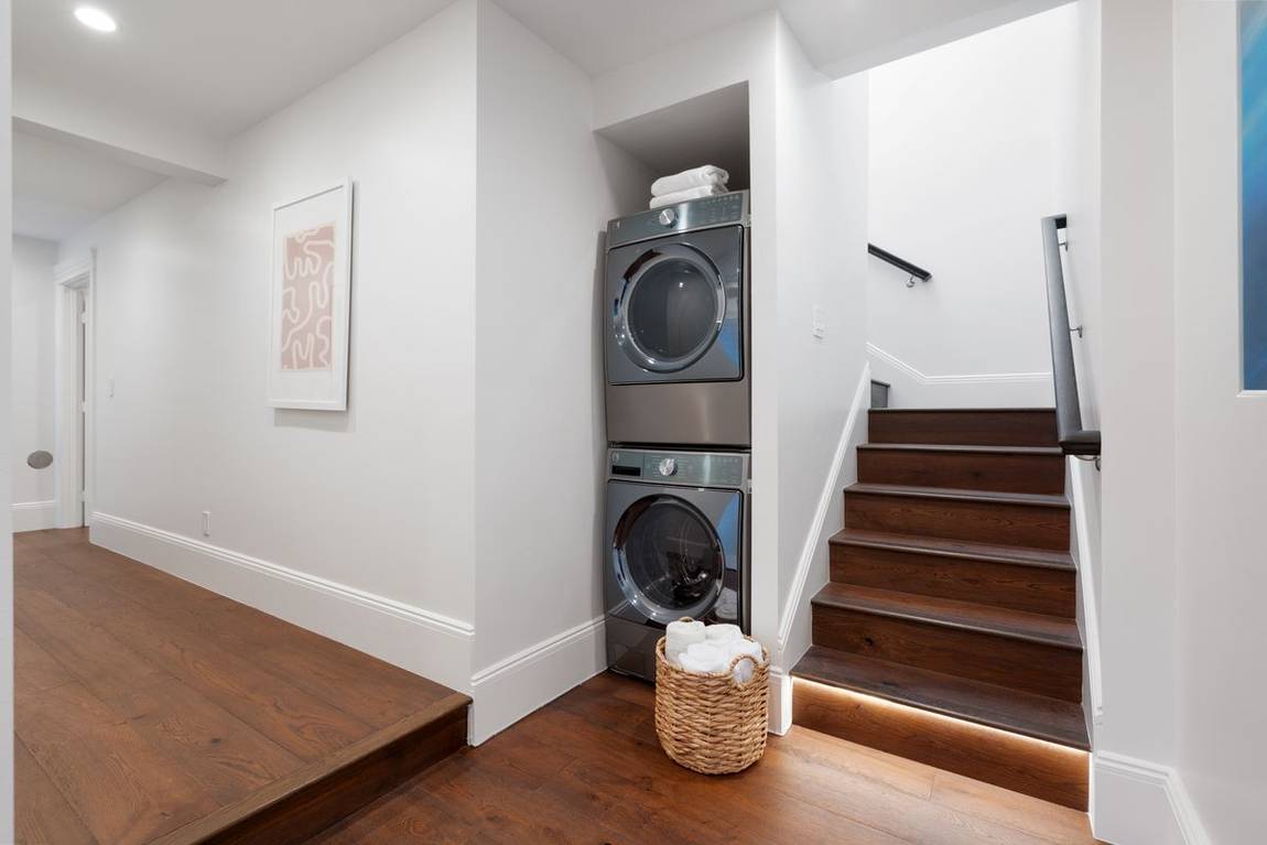 Laundry area and stairs at 758 Monterey Boulevard
