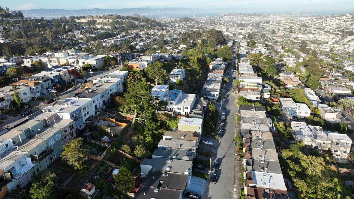 View from the ridge looking east across San Francisco District 4